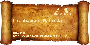 Liebhauser Melinda névjegykártya