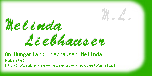 melinda liebhauser business card